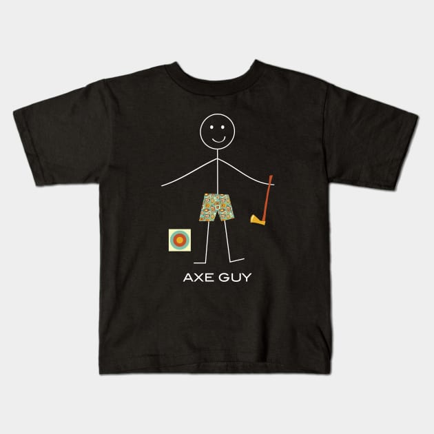 Funny Mens Axe Throwing Kids T-Shirt by whyitsme